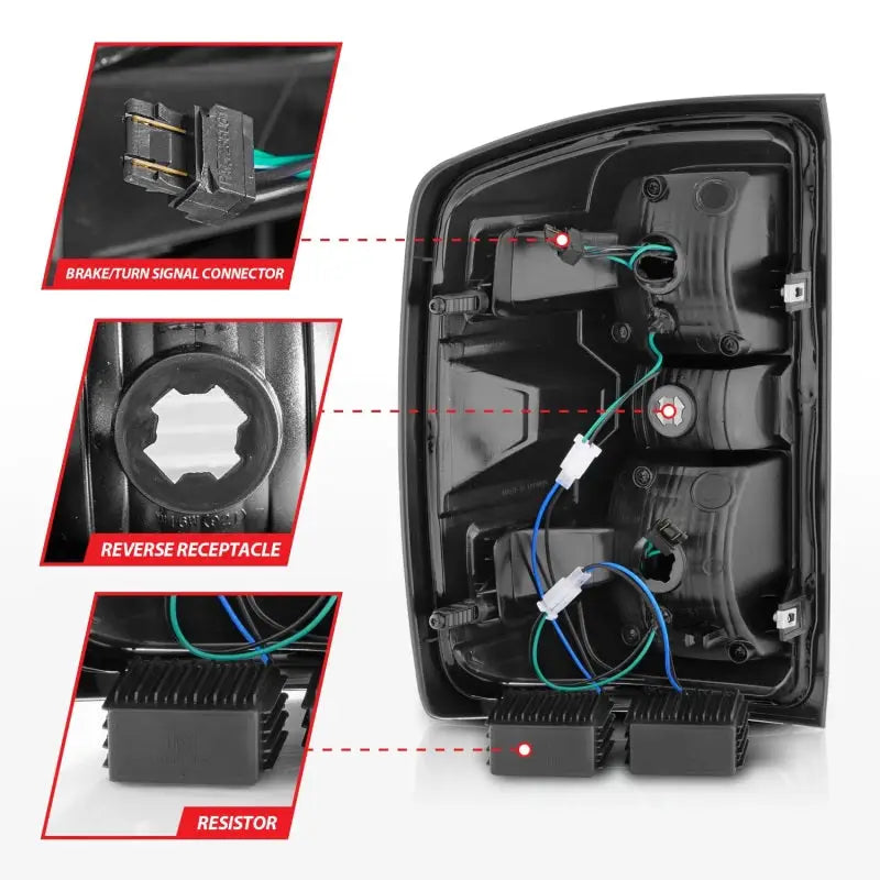 Anzo smoke LED tail lights for Chevy Silverado 2500HD/3500HD with black housing
