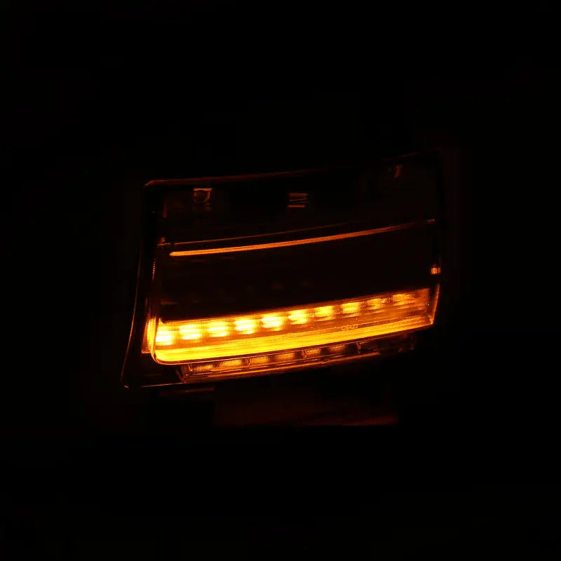 ANZO Jeep Wrangler JL LED chrome clear amber light strip