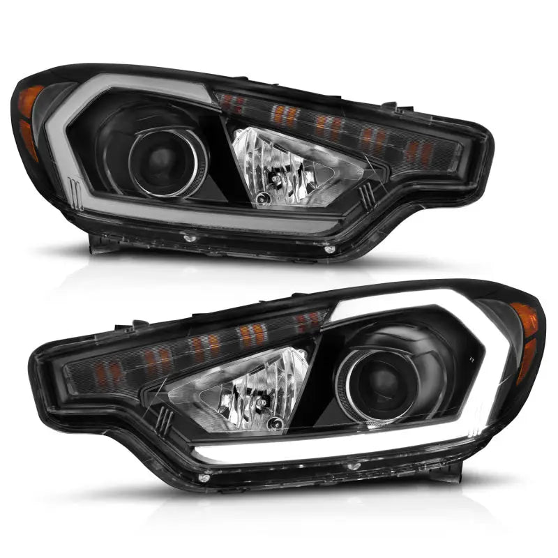 Kia Forte projector headlights with light bar black housing