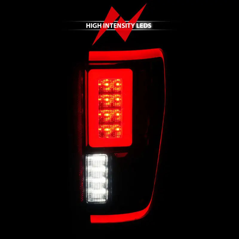 ANZO 21-23 Ford F-150 LED Taillights Seq. Signal w/BLIS Cover - Black Smoke - Truck & Automotive