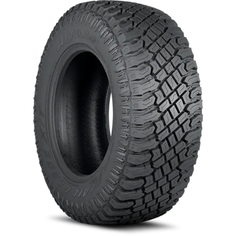 Off-road tire with aggressive tread pattern for Atturo Trail Blade X/T vehicle use