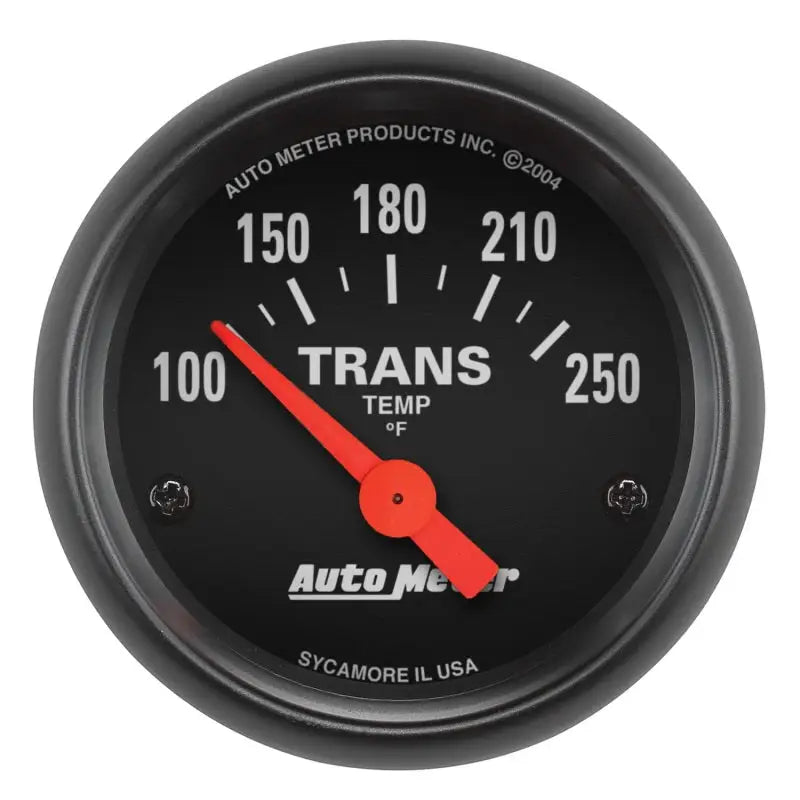 Black transmission temperature gauge from the Autometer A-Pillar Z-Gauge Kit for Dodge Ram