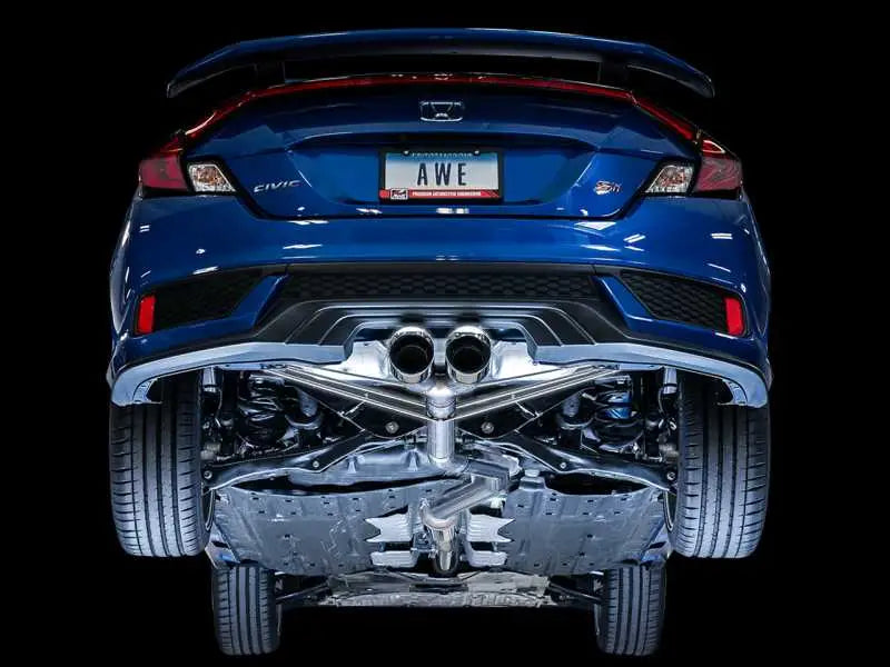 AWE Tuning 17+ Honda Civic SI 1.5L / Type R 2.0L Turbo Dual Tip Conversion Kit