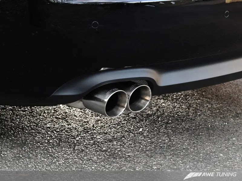 AWE Tuning Audi B8 A5 2.0T Touring Edition Exhaust - Quad Outlet Polished Silver Tips - Truck & Automotive
