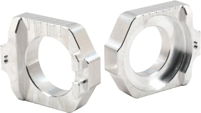 WORKS Axle Blocks Elite Ktm/Hus Silver for Powersports