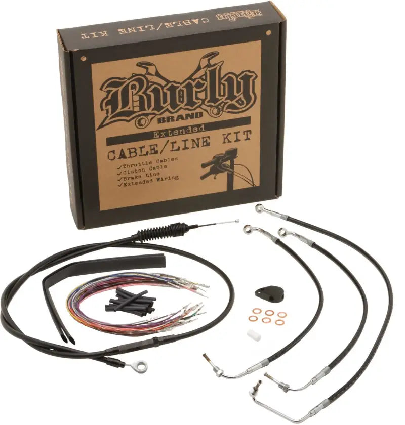 BURLY BRAND B30-1178 Burly Cntrl Kit 18 19" Ape Black Abs