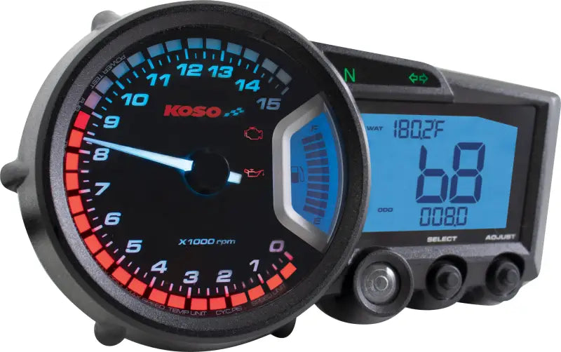 BA010001 Gp Style Multi Function Gauge Rx 2 Black Panel - GP Multi-Function