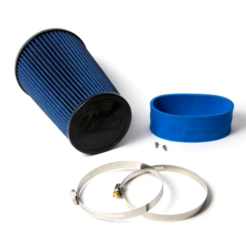 Blue air filter with accessories for BBK Cold Air Intake Kit on Mustang 4.6 GT
