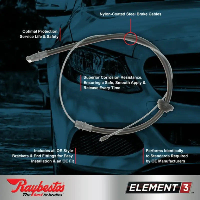 Nylon-coated steel brake cable for BC94575 Raybestos Brake cable, durable raybestos brake cable
