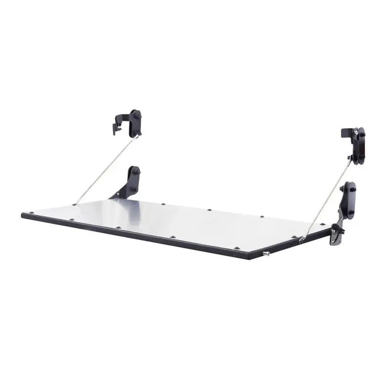 Bed Cargo Rack Side Rail Panel Mounts To Overland Xtreme Racks; Fold Down; 200 Pound Capacity; Black; Steel - Truck &