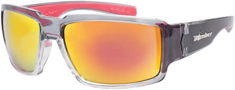 Bg104Rm-Rf Bomber Boogie Bomb Floating Eyewear 2 Tone Smoke W/Red Mirror Lens