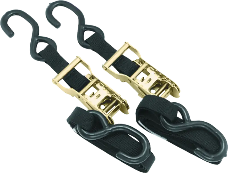 BikeMaster 1in Tiedown straps for secure bike hauling in black color