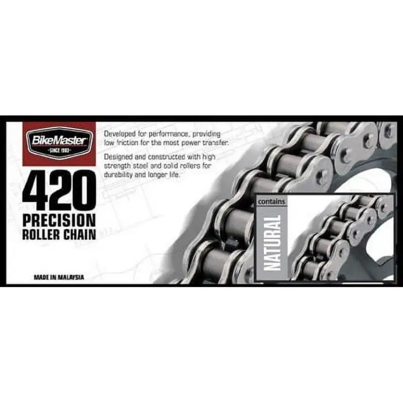 BikeMaster 420x90 Chain showing precision roller chain for bikes and motorcycles