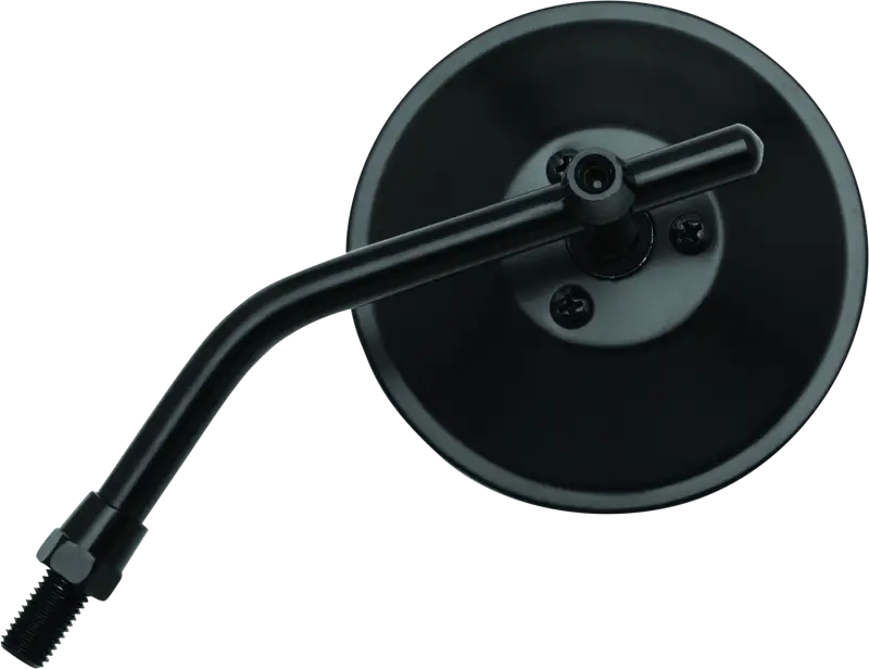 Black round motorcycle mirror for BikeMaster 4in Adjustable Round Mirror 10mm