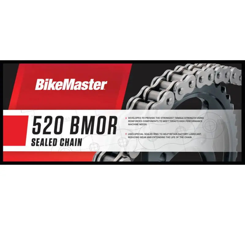 BikeMaster 520x82 BMOR sealed chain on BikeMaster 520x82 BMOR O-Ring Chain model