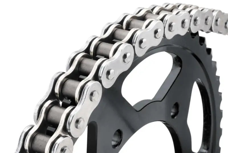 Black sprocket with silver chain for BikeMaster 530x160 BMZR Z-Ring Chain Chrome