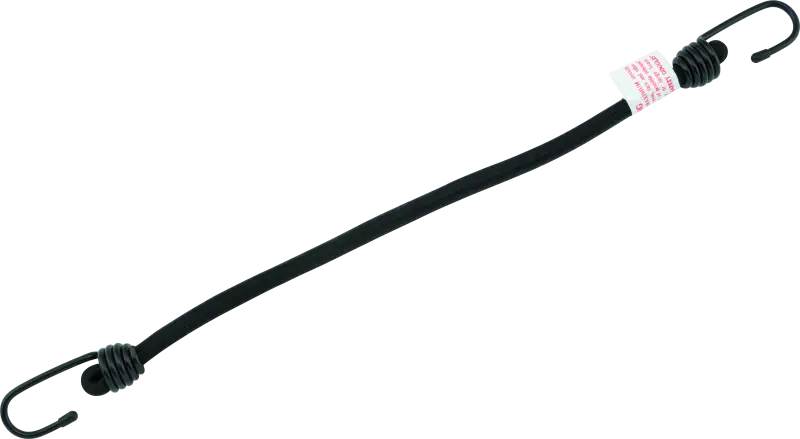 Black bikemaster bungee 18in heavy duty cord with hooks for secure loading