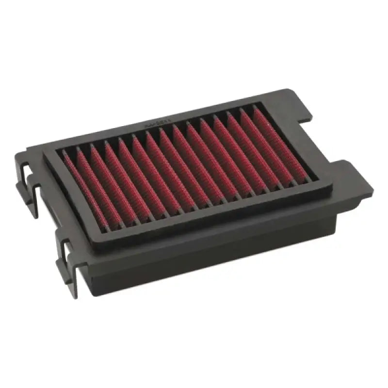 Rectangular Honda CB300F air filter with red pleats for better airflow and filtration