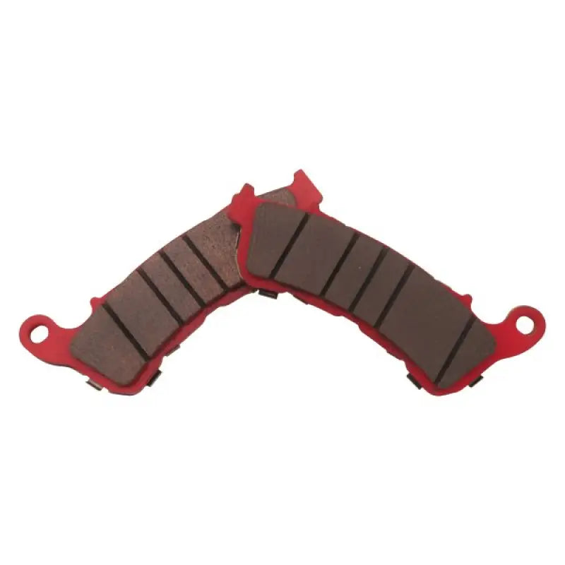 Red and brown BikeMaster Honda Sintered Brake Pads for smooth stopping