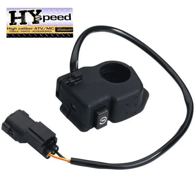 Black ATV handlebar switch with wiring for BikeMaster Honda Solenoid Remote upgrade