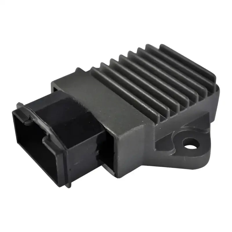 Black BikeMaster Honda Voltage Regulator for Honda bikes, high-quality voltage regulator