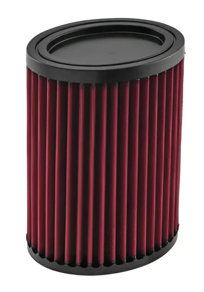 Red cylindrical air filter for Triumph Bonneville bikeMaster Triumph Bonneville model
