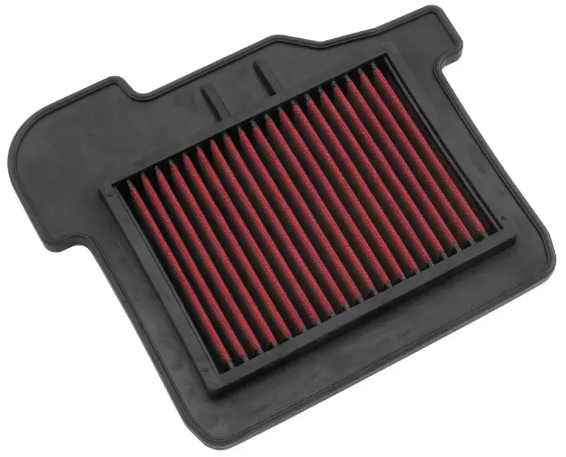 Red air filter with black frame for Yamaha FJ-09’s performance enhancement