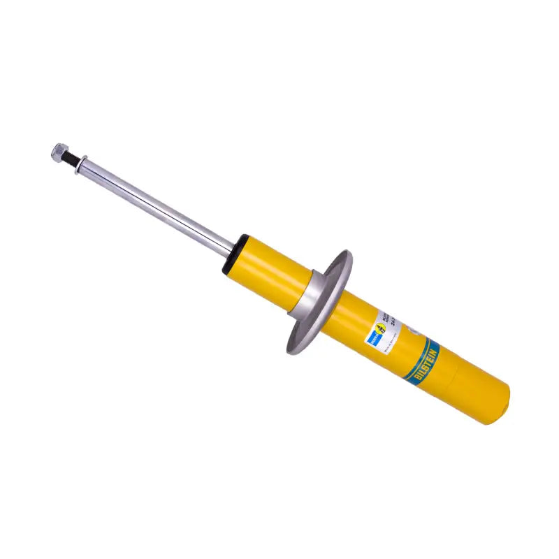 Yellow and silver monotube shock absorber for Porsche Macan front suspension