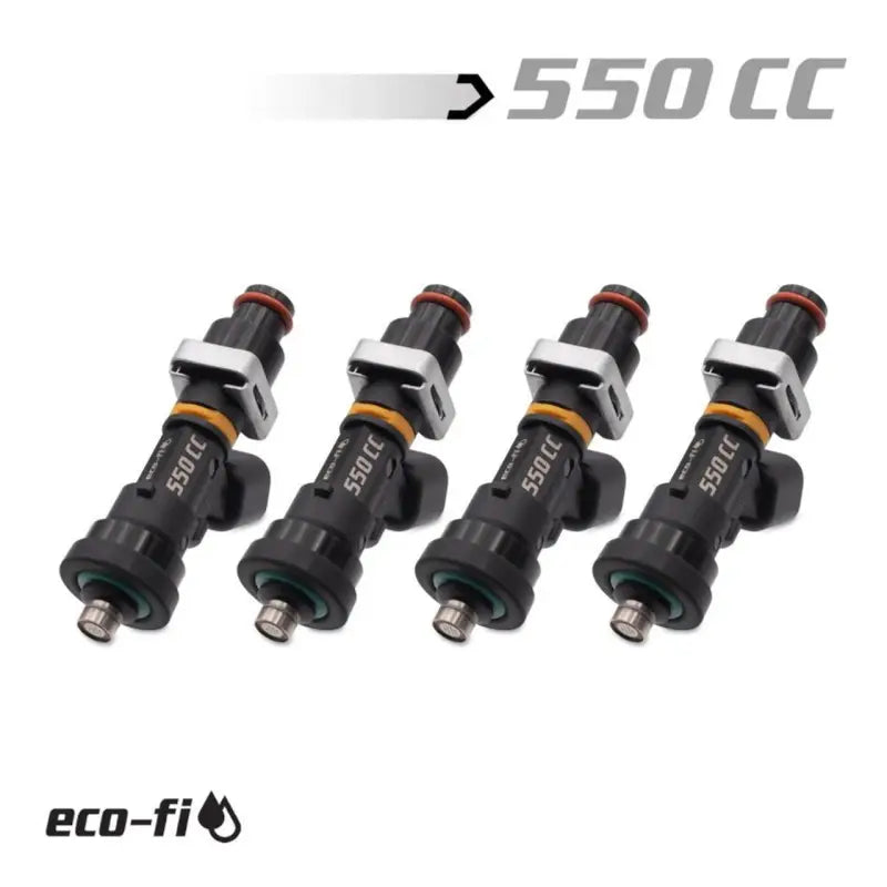 BLOX Racing Eco-Fi Street Injectors 550cc/min w/1/2in Adapter Honda B/D/H Series (Set of 4) - Truck & Automotive