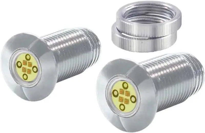 BAGGERNATION BOLTS-DRL-C Lightning Boltz Whte/Amber Led Chrome