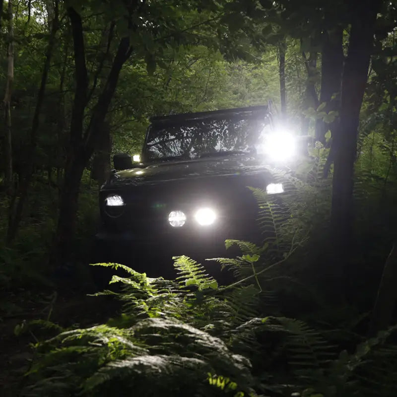 Illuminated off-road vehicle with Borne Off Road Light Pods 3x3 Flood for RV parts & accessories