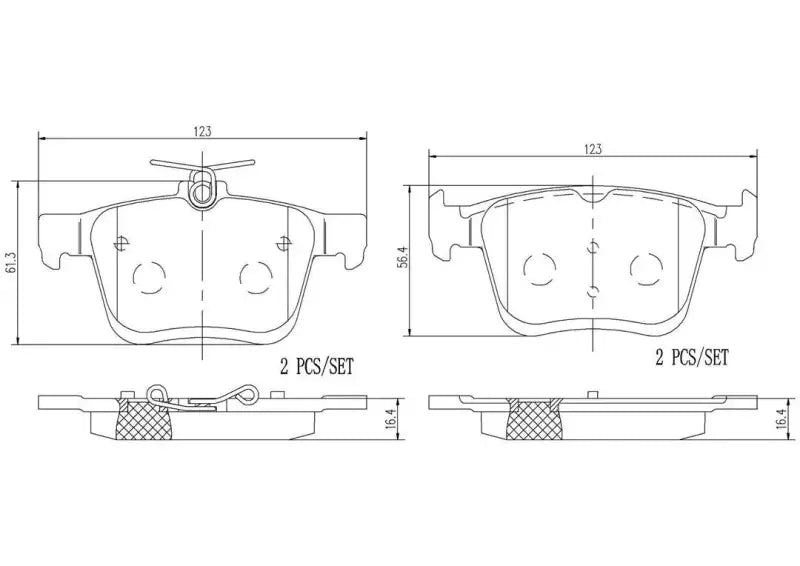 Brake Pad FMSI Number D1761-8990; Ceramic; Set Of 4 - RV and Auto Parts