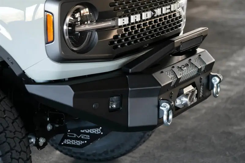 Bull Bar Bolt-On; For Use With DV8 MTO Series Bumpers; Mounts 13 Inch Elite Light Bar; Powder Coated; Black; Steel