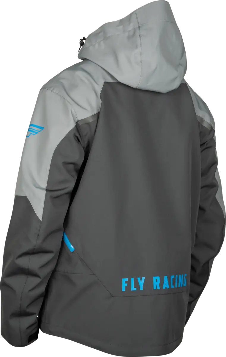 Carbon Jacket Grey/Blue Xl - FLY RACING