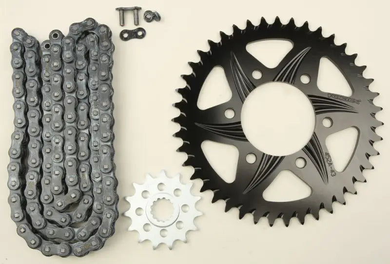 CK4212 Sprocket/Chain Kit Stl/Alu 15/43t Blk Sx3 520 112l Blk