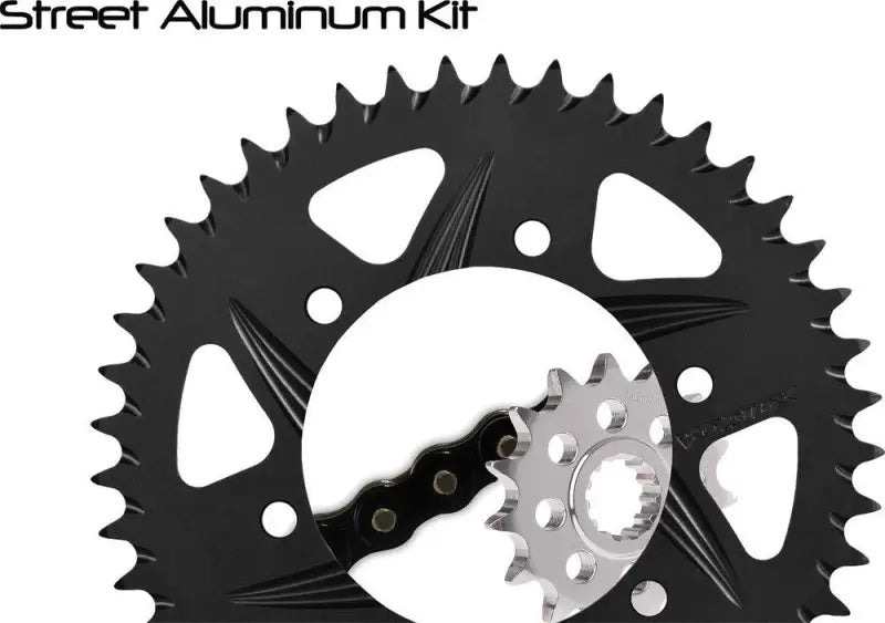 CK4249 Vortex Sprocket/Chain Kit Stl/Alu 17/39T Blk Rx3 520-114L Blk - RV and Auto Parts