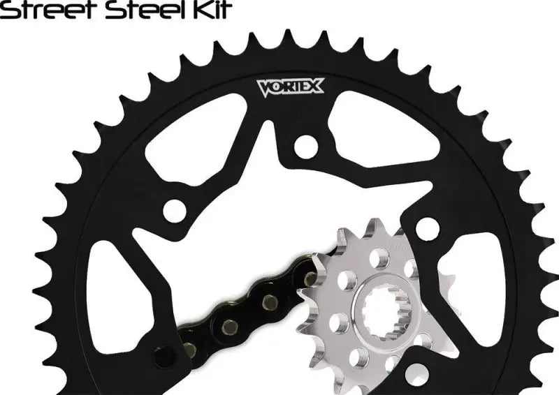CK5156 Vortex Sprocket/Chain Kit Stl/Stl 16/45T Sil Rx3 520-116L Blk - RV and Auto Parts