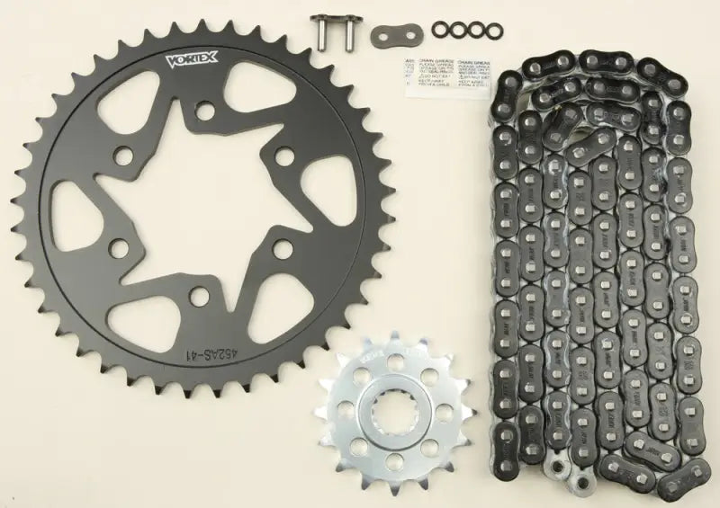 CK6302 Sprocket/Chain Kit Stl/Stl 16/41t Sil Rx3 520 114l Blk
