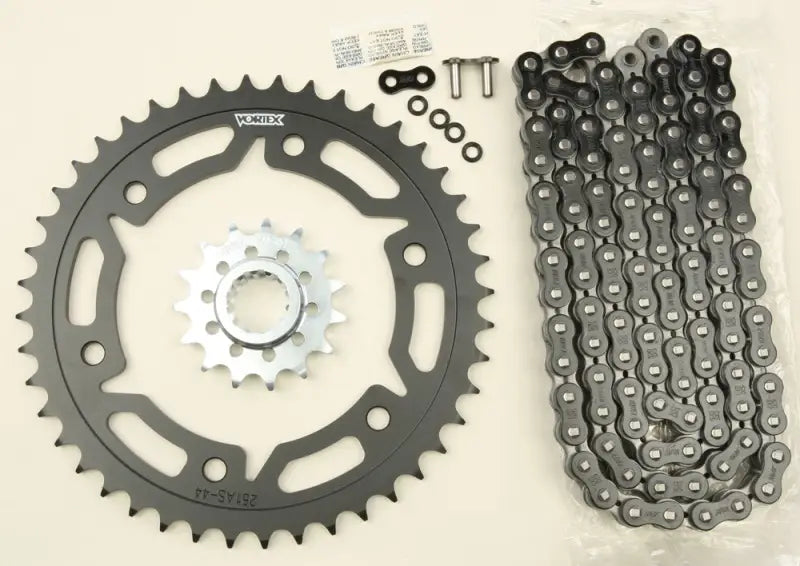 CK6343 Sprocket/Chain Kit Stl/Stl 15/44t Sil Sx3 520 112l Blk