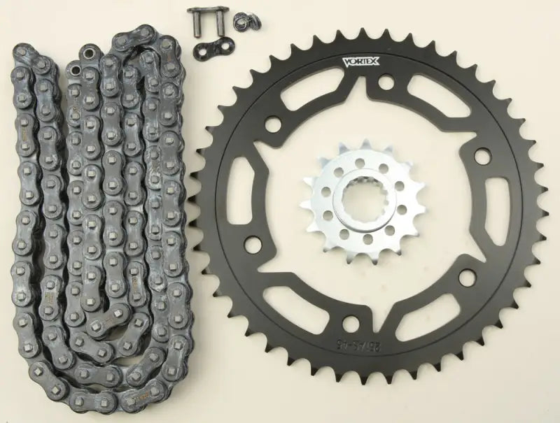 CK6345 Sprocket/Chain Kit Stl/Stl 15/45t Sil Sx3 520 112l Blk