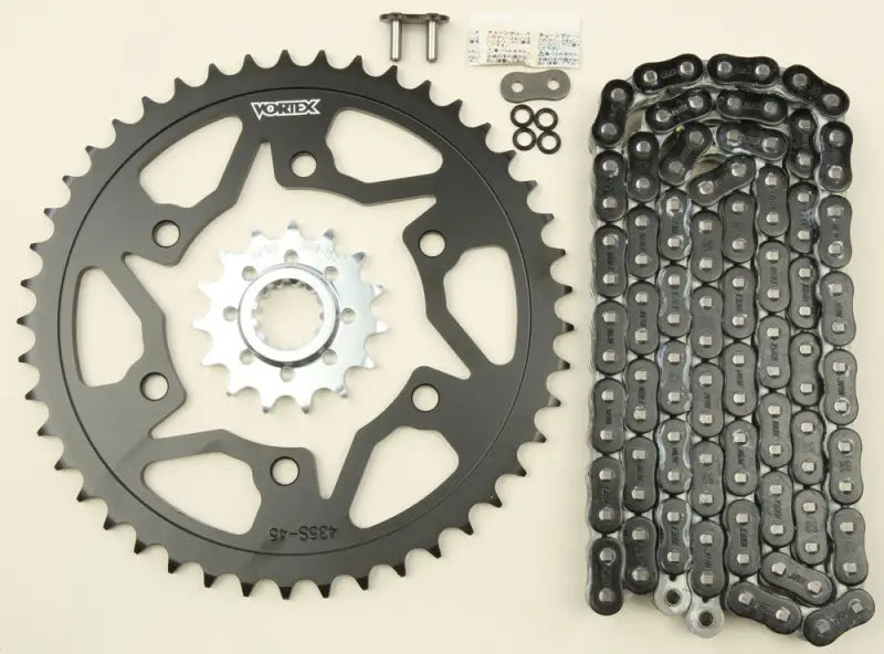 CK6354 Sprocket/Chain Kit Stl/Stl 15/45t Sil Rx3 520 114l Blk
