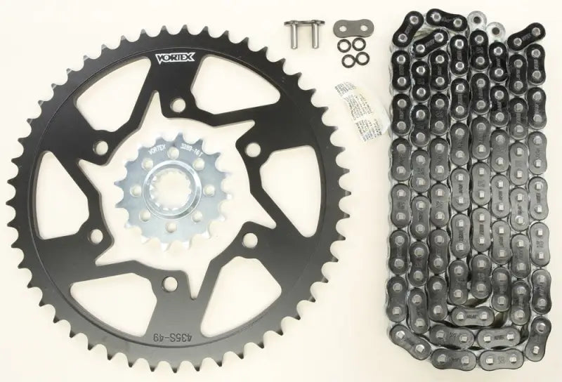 CK6364 Sprocket/Chain Kit Stl/Stl 16/49t Sil Rx3 520 120l Blk
