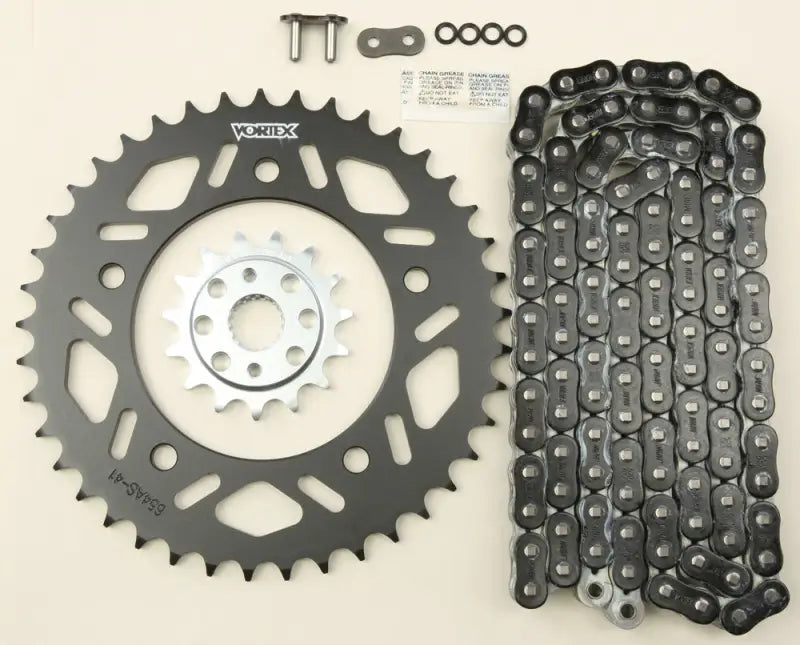 CK6375 Sprocket/Chain Kit Stl/Stl 15/41t Sil Rx3 520 114l Blk