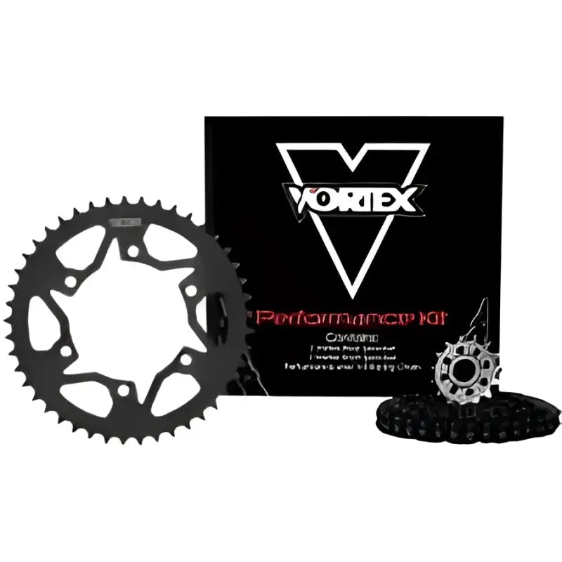 CK6457 Vortex Sprocket/Chain Kit Stl/Stl 15/45T Sil Rx3 520-114L Blk - RV and Auto Parts