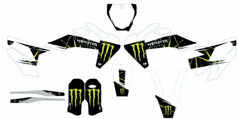 Cmplt Kit Monster Energy Slash White Bg