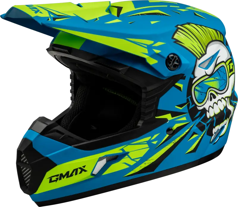 D3465181 Youth Mx 46y Unstable Helmet Matte Blue/Green Ym - MX-46Y