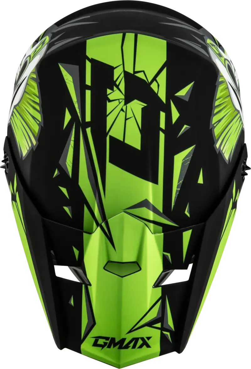 D3465222 Youth Mx 46y Unstable Helmet Matte Black/Green Yl - MX-46Y