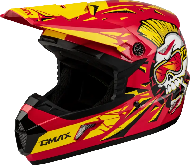D3465232 Youth Mx 46y Unstable Helmet Red/Yellow Yl - MX-46Y