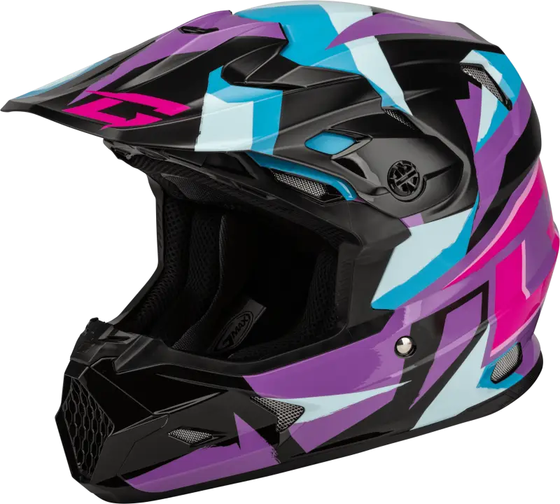 D39611434 Gmax Mx-96 Splinter Helmet Black/Purple/Blue Sm - RV and Auto Parts