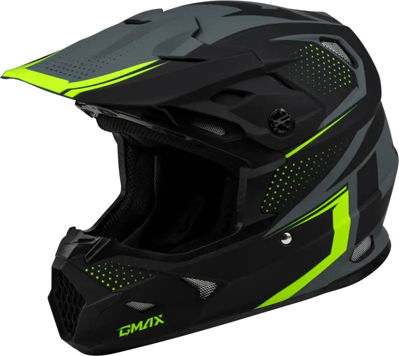 D3962338 Gmax Mx-96 502 Helmet Matte Grey/Hi-Viz 2X - RV and Auto Parts